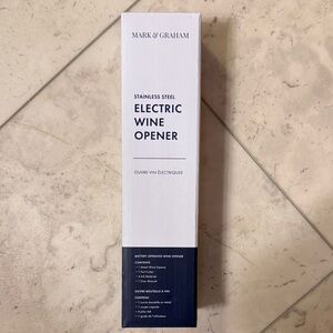 Mark & Graham Stainless Steel Electric Wine Opener. NWT